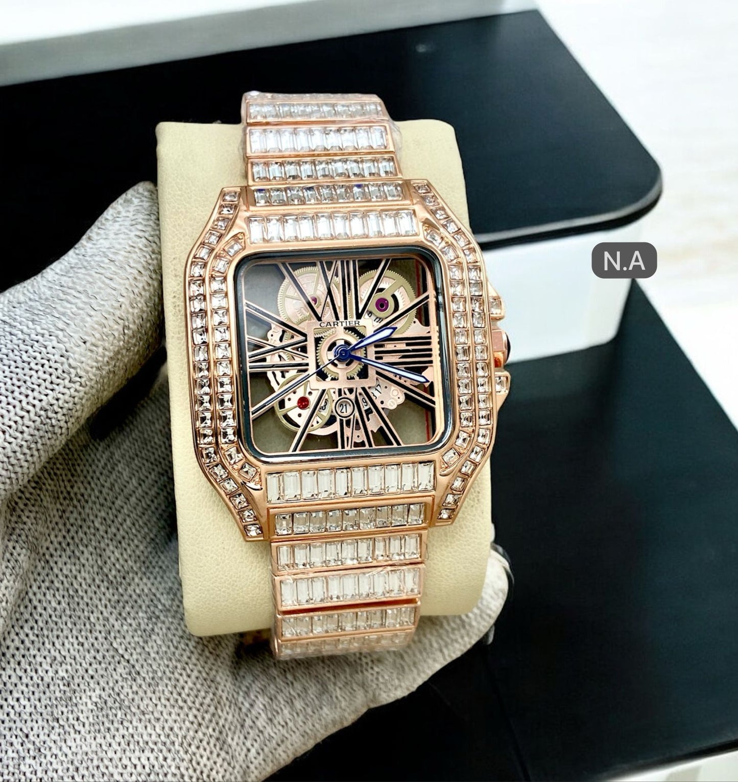 CARTIER MODEL-SANTOS DE CARTIER full Daimond
