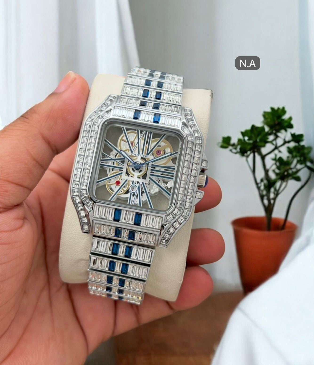 CARTIER MODEL-SANTOS DE CARTIER full Daimond