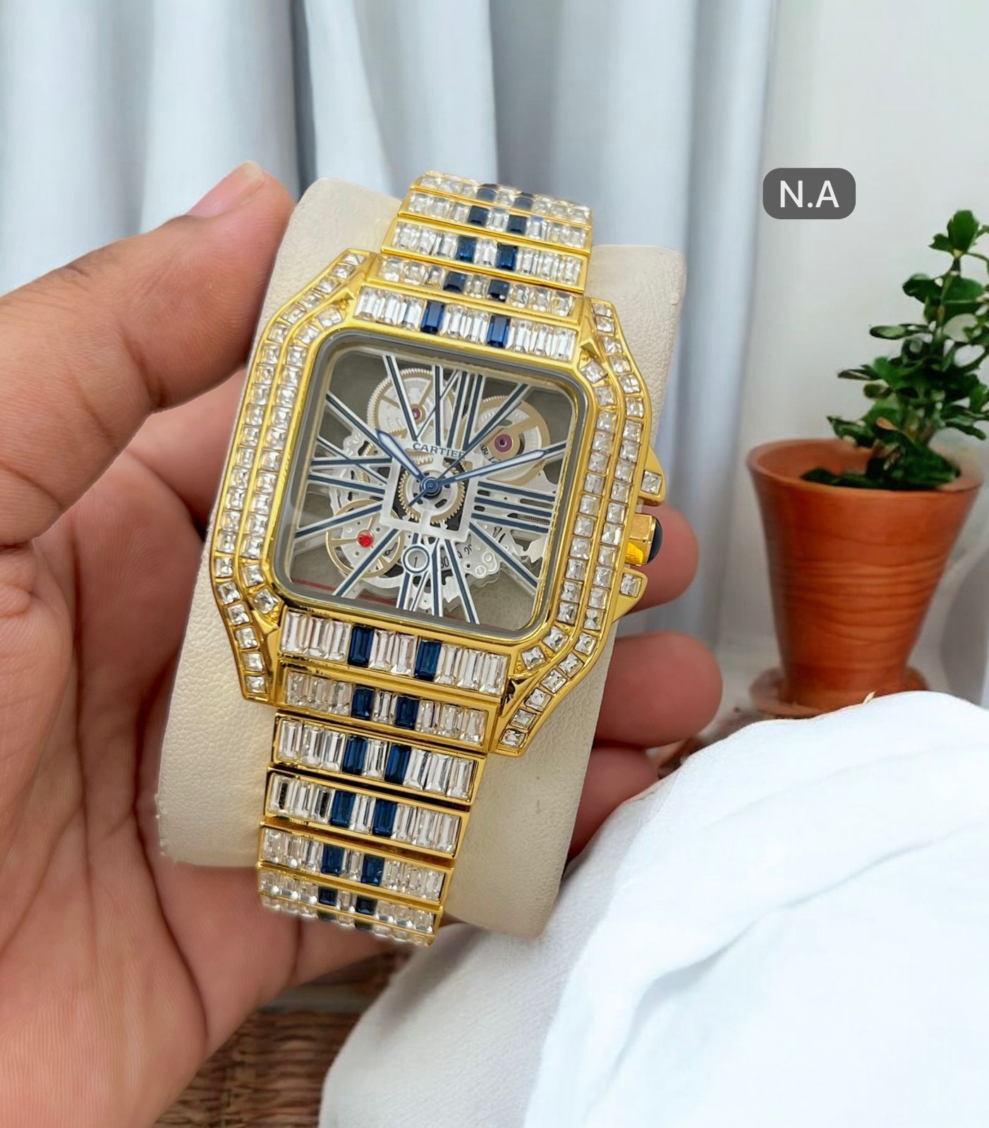 CARTIER MODEL-SANTOS DE CARTIER full Daimond