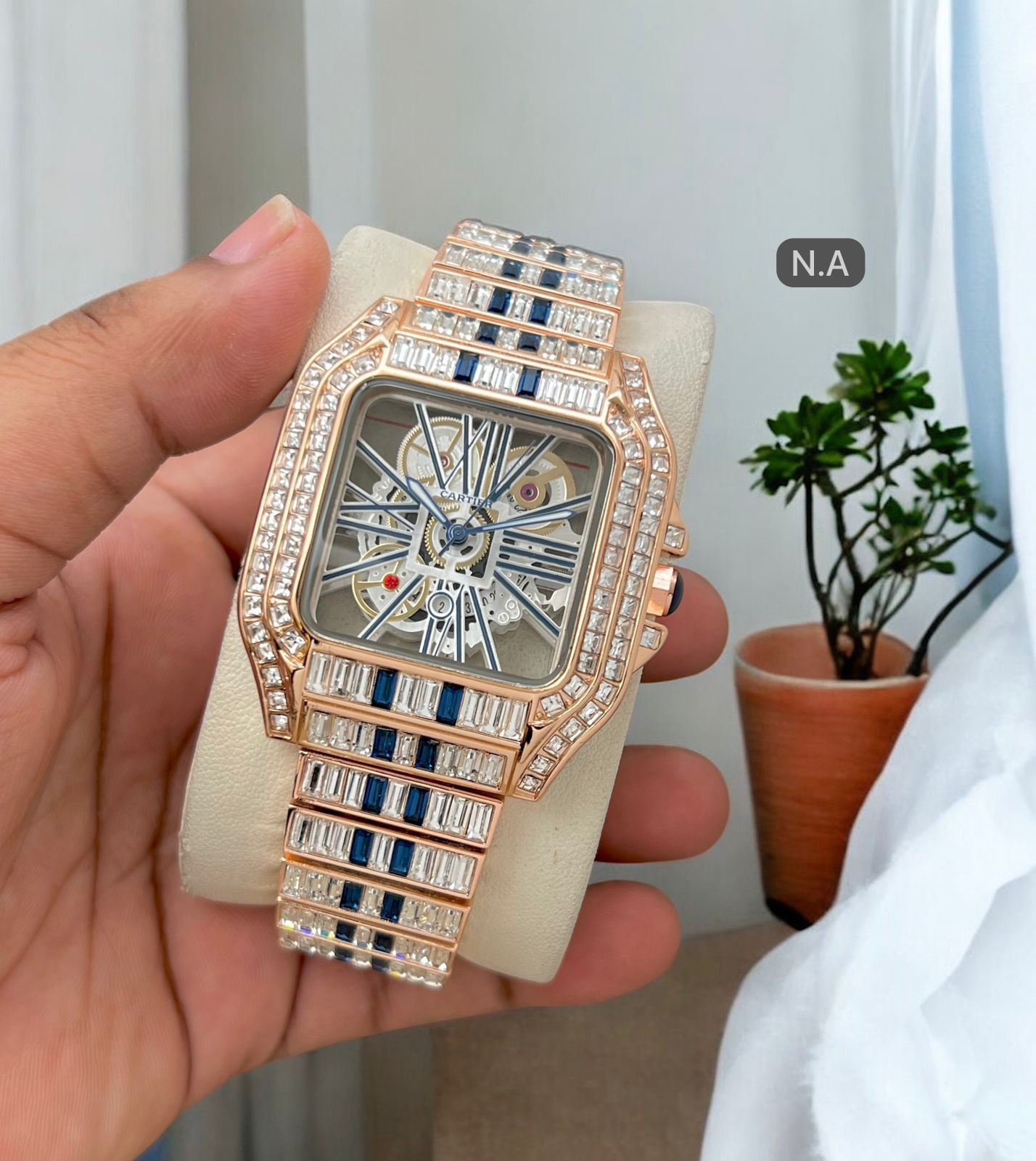 CARTIER MODEL-SANTOS DE CARTIER full Daimond