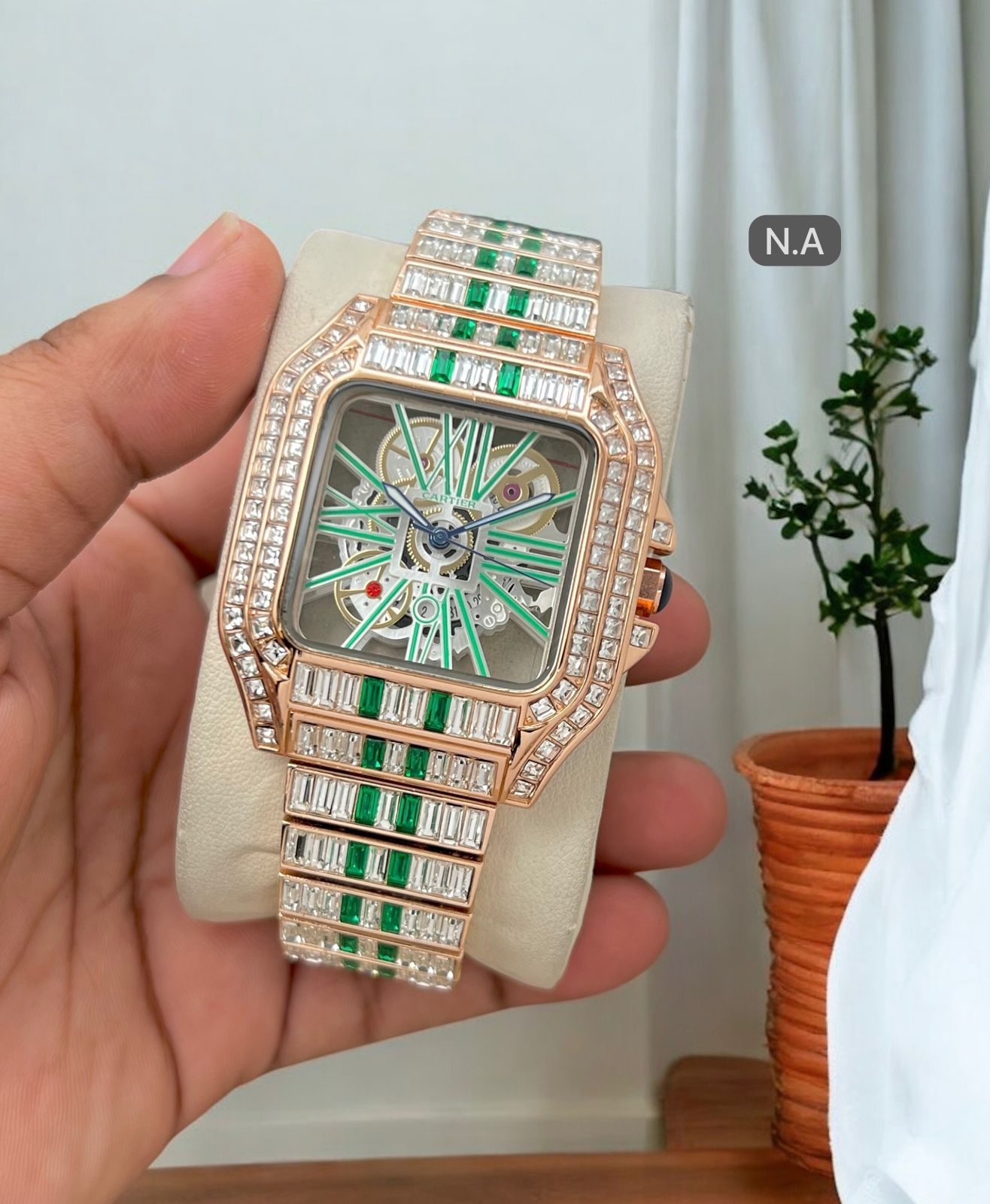 CARTIER MODEL-SANTOS DE CARTIER full Daimond
