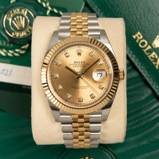 ROLEX datejust dual toned maurya watch
