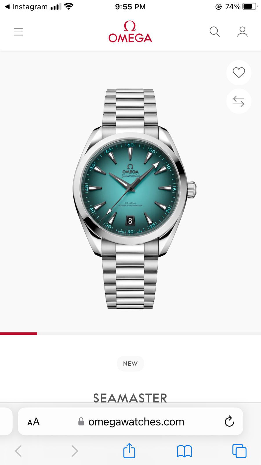 OMEGA SEAMASTER 150 TIFFANY