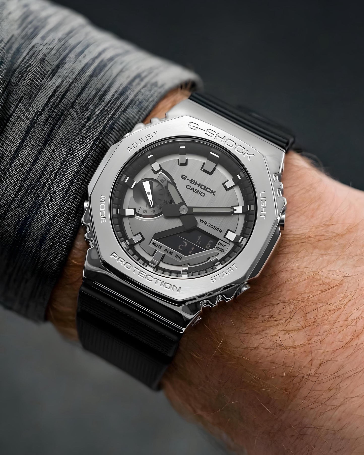 🔥 G-SHOCK GM-2100-1A – Premium First Copy | Unisex Metal Series | Full Functional Digital Display 🔥