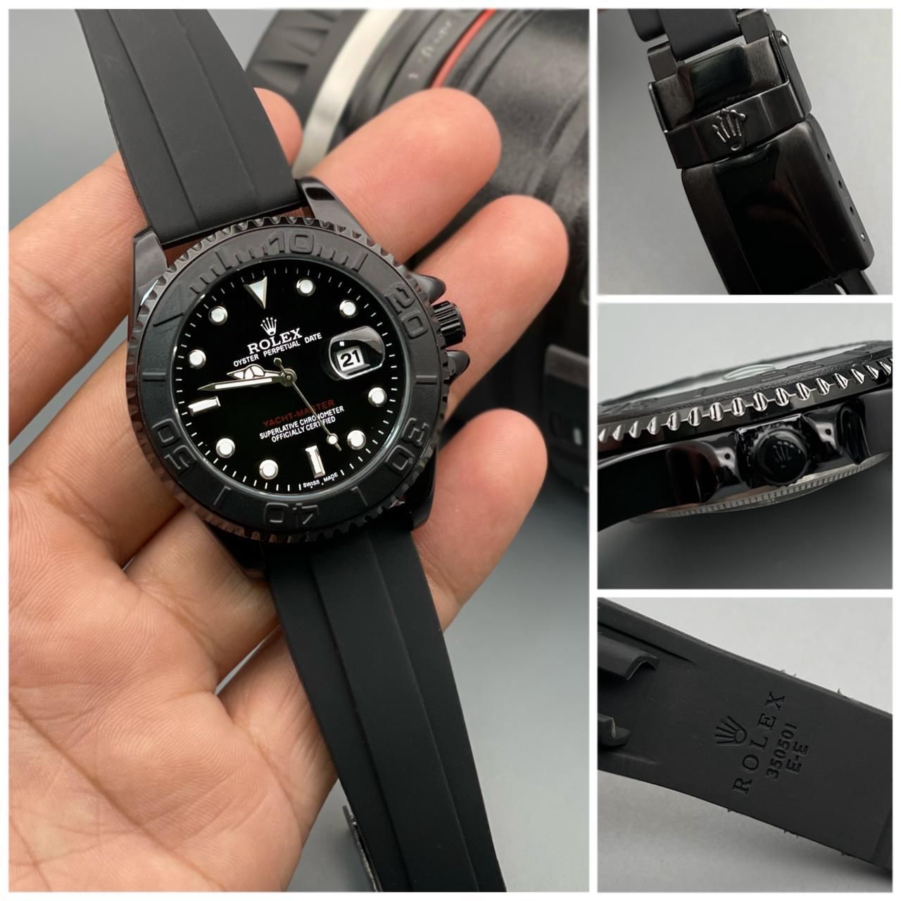 Rolex Yacht-master with black rubber strap ⭐ ⭐⭐