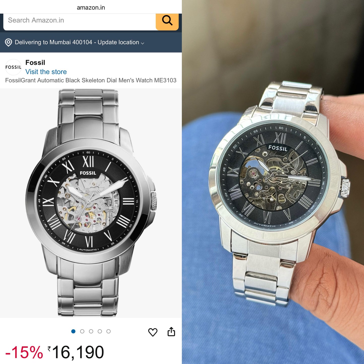 Fossil GRANT AUTOMATIC