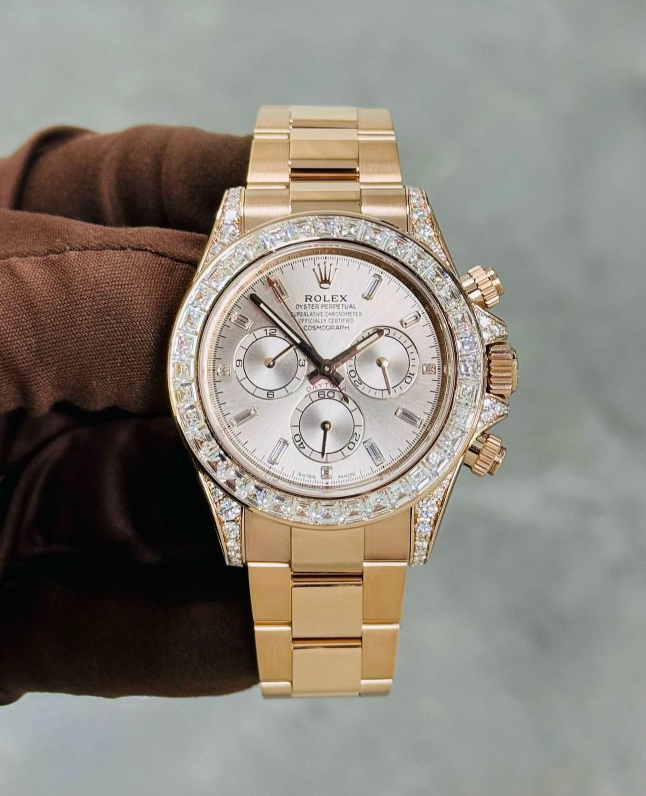 Rolex Daytona Cosmograph Rose Gold Automatic – Premium First Copy Metal Strap Watch for Men