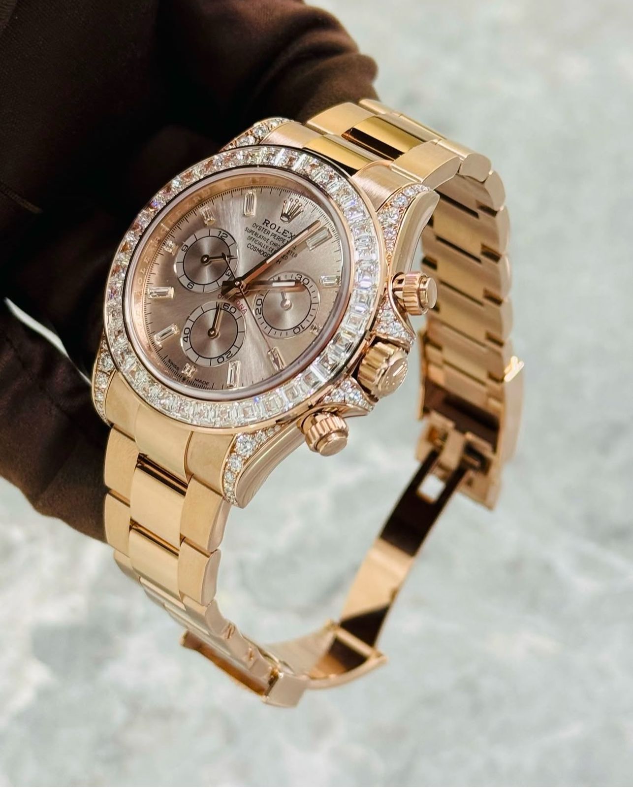 Rolex Daytona Cosmograph Rose Gold Automatic – Premium First Copy Metal Strap Watch for Men