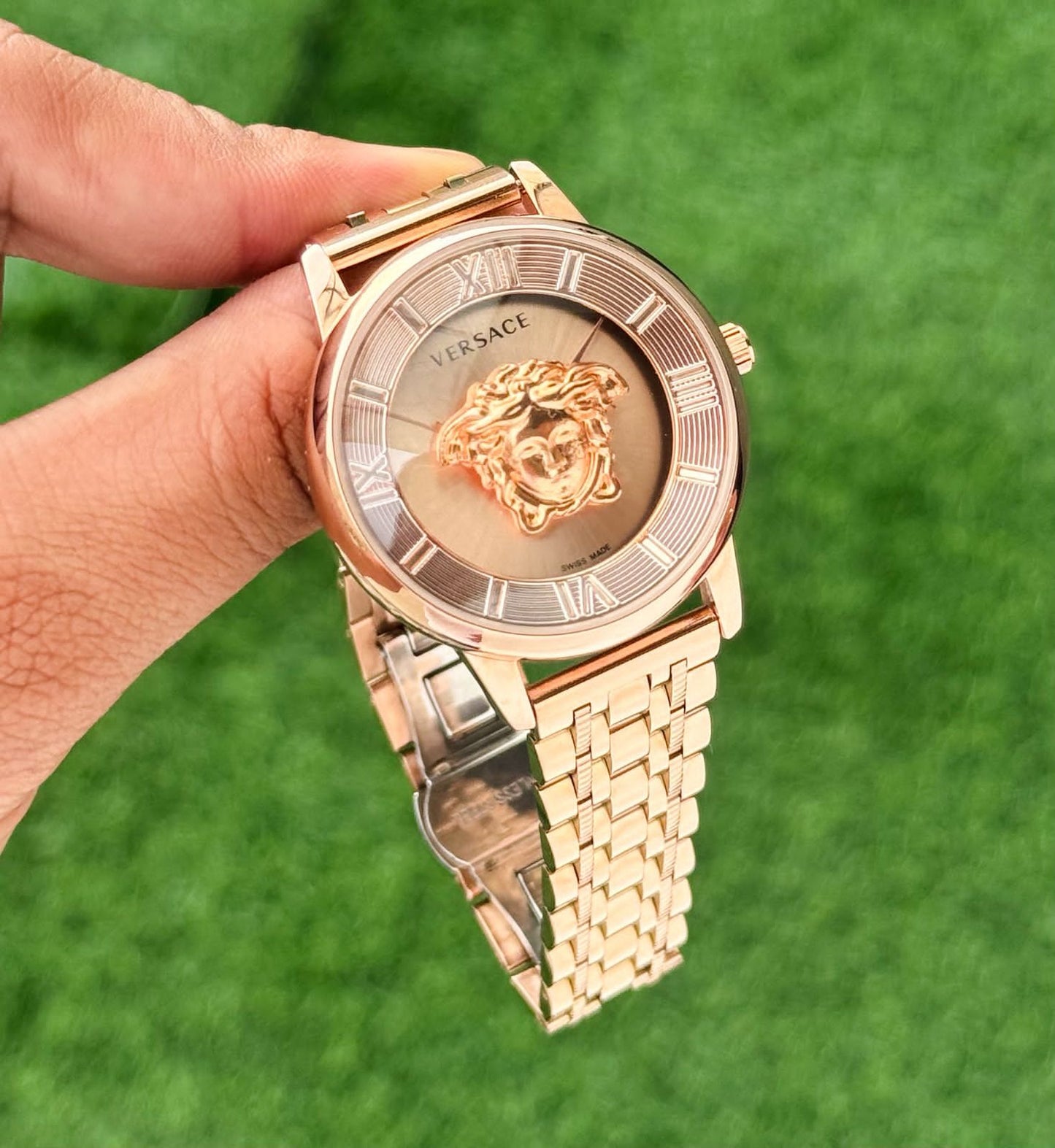 Versace Rose gold metal chain