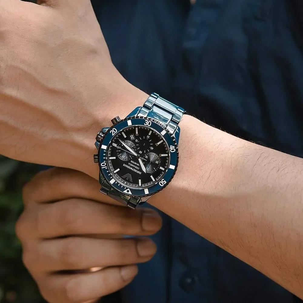 Emporio Armani AR70009 Blue Ceramic Premiums Mens Watch 🤩 