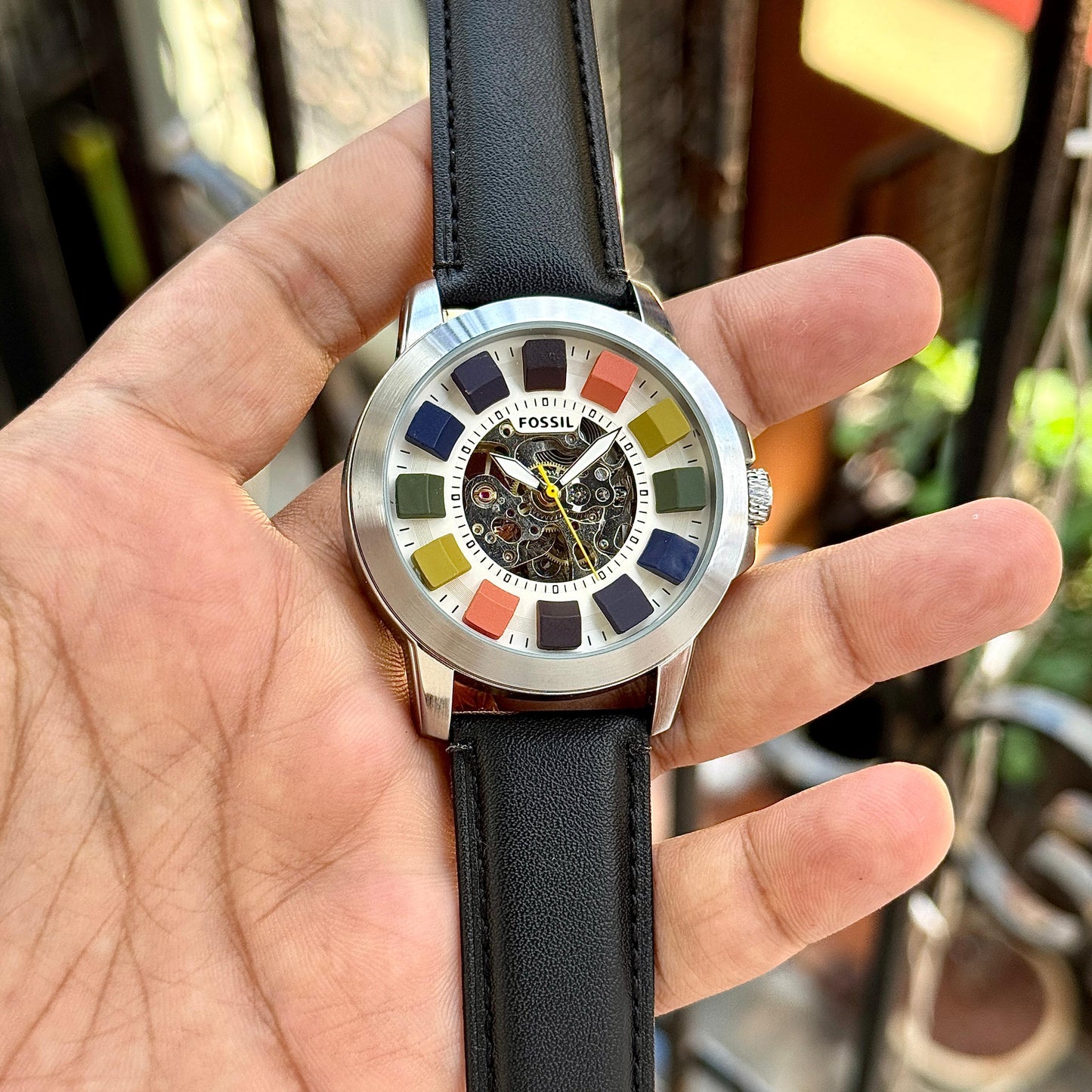 ✅ FOSSIL GRANT AUTOMATIC – MULTICOLOUR SKELETON