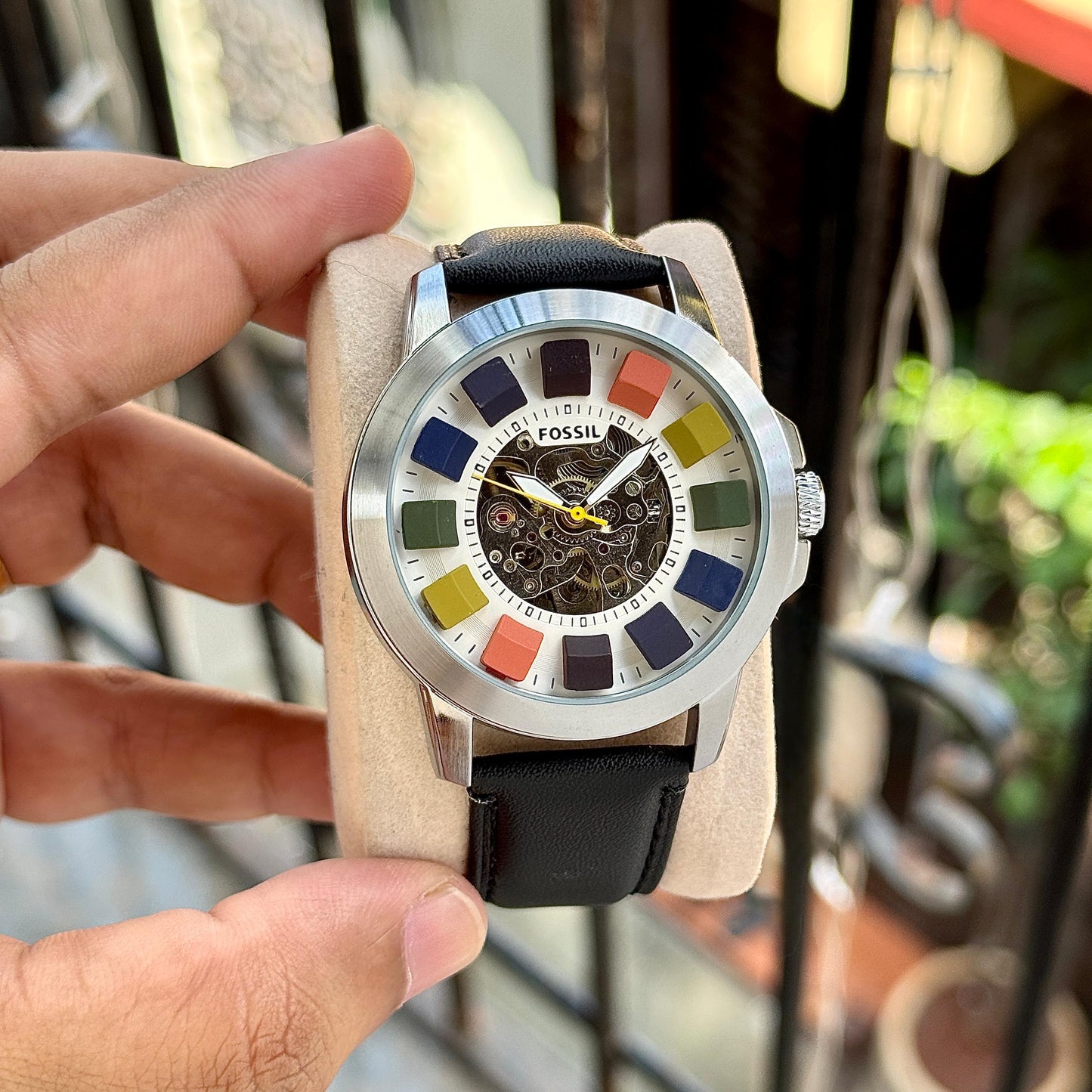 ✅ FOSSIL GRANT AUTOMATIC – MULTICOLOUR SKELETON