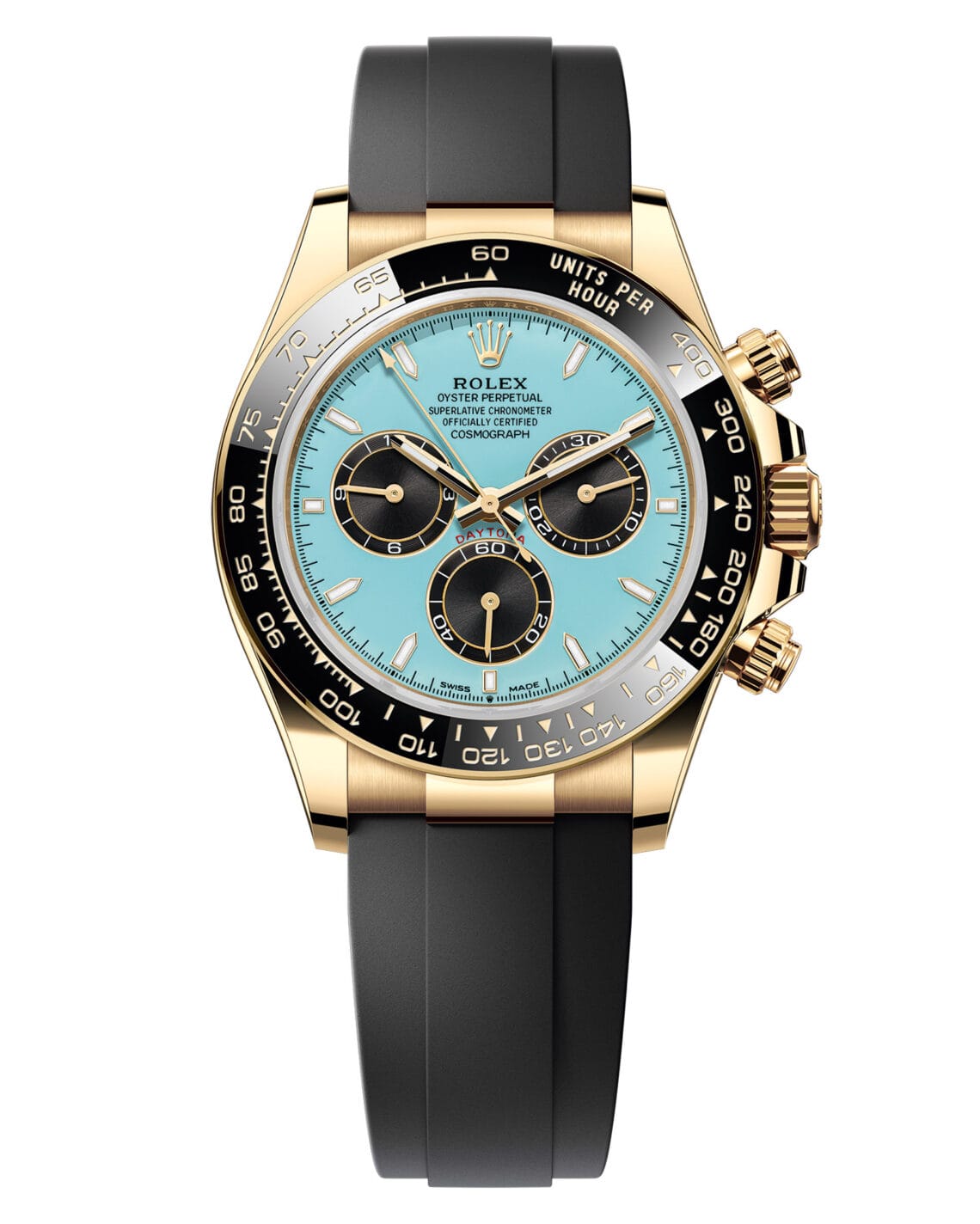 Rolex Daytona Turquoise Dial – Automatic Chronograph | Premium First Copy with Rubber Strap