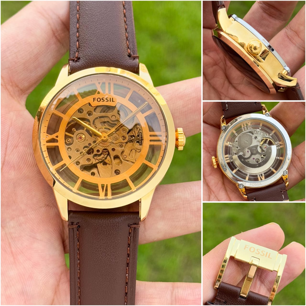 Fossil For men Brown leather strap