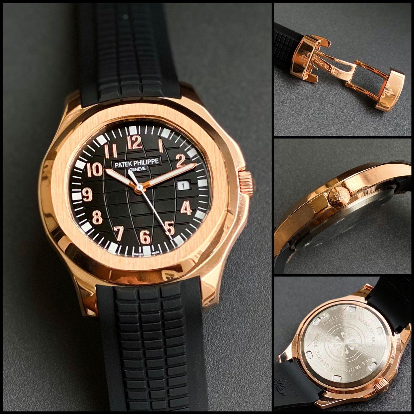 Patek Philippe For men black Fibre strap