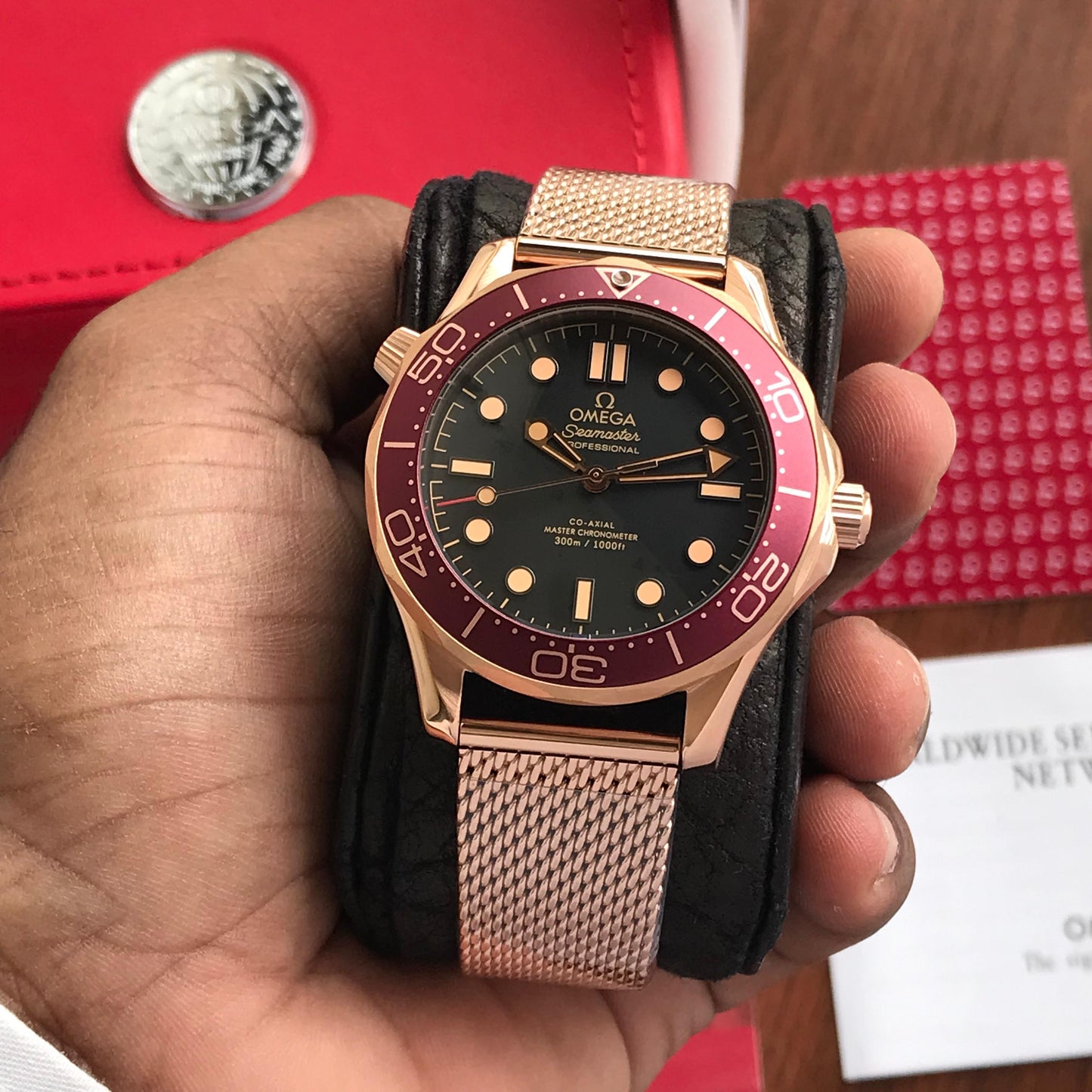 Omega Seamaster Diver 300M Bronze Gold Automatic Mens Watch  🤩