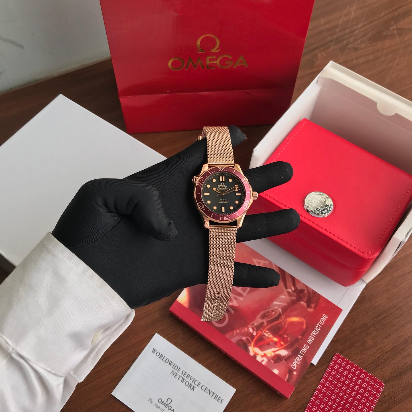 Omega Seamaster Diver 300M Bronze Gold Automatic Mens Watch  🤩