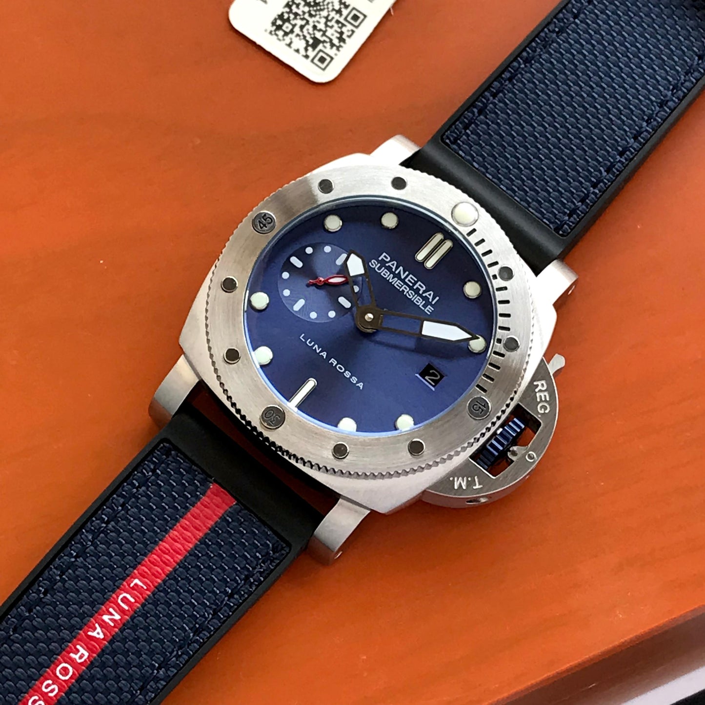 Panerai Submersible 44mm Blue Dial QuarantaQuattro Luna Rossa Boutique men’s Watch 🤩