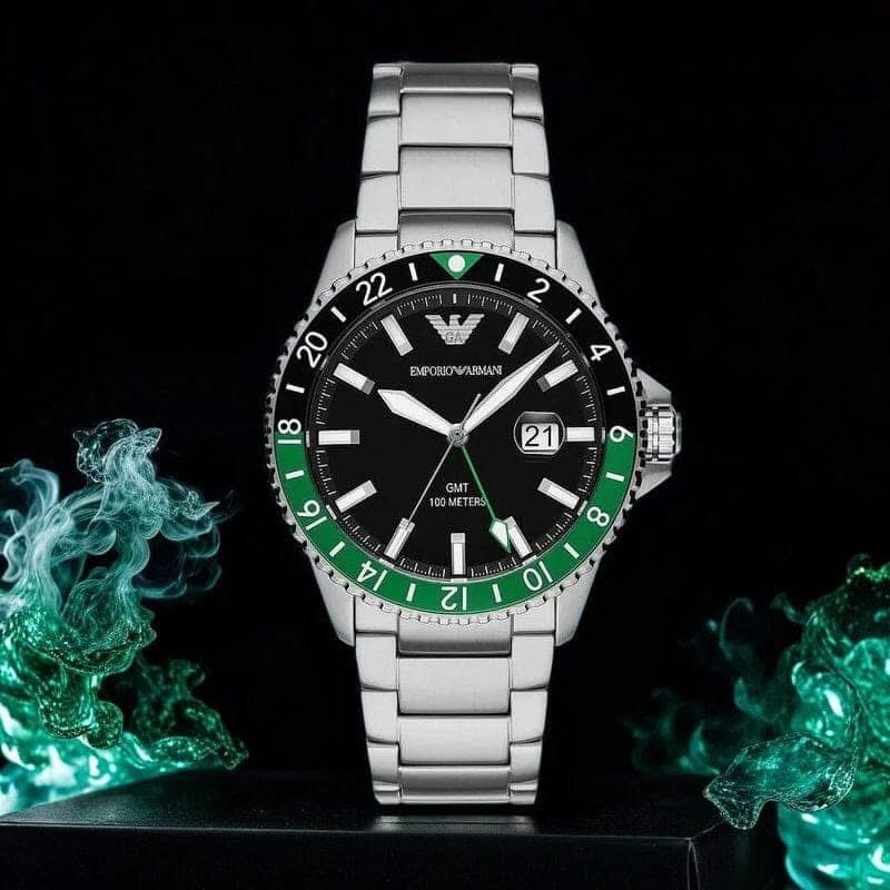 Emporio Armani AR11589 GMT Men's Authentic Quality Watch 🤩