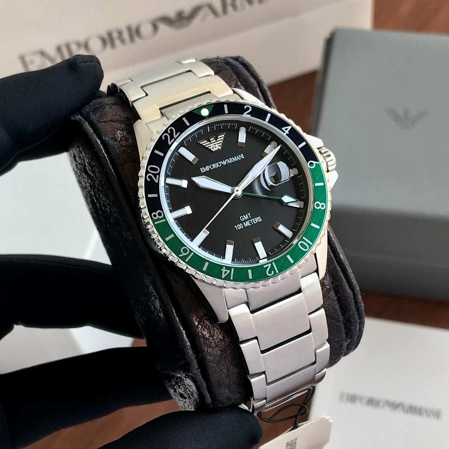 Emporio Armani AR11589 GMT Men's Authentic Quality Watch 🤩