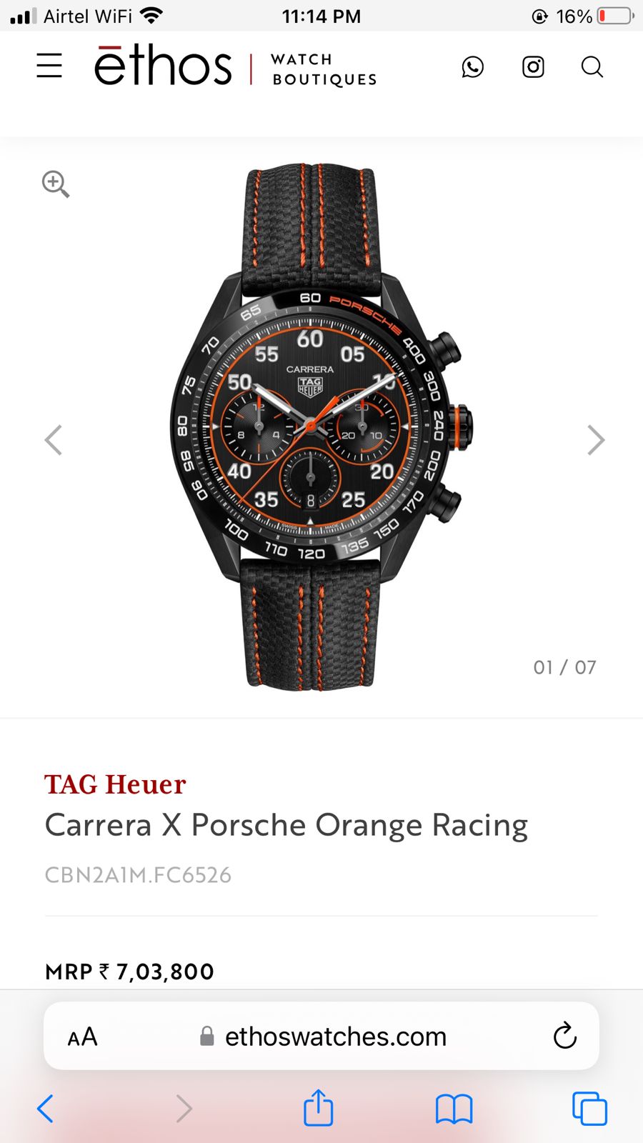TAG Heuer Carrera X Porsche Orange Racing Premium Men’s Watch 🤩
