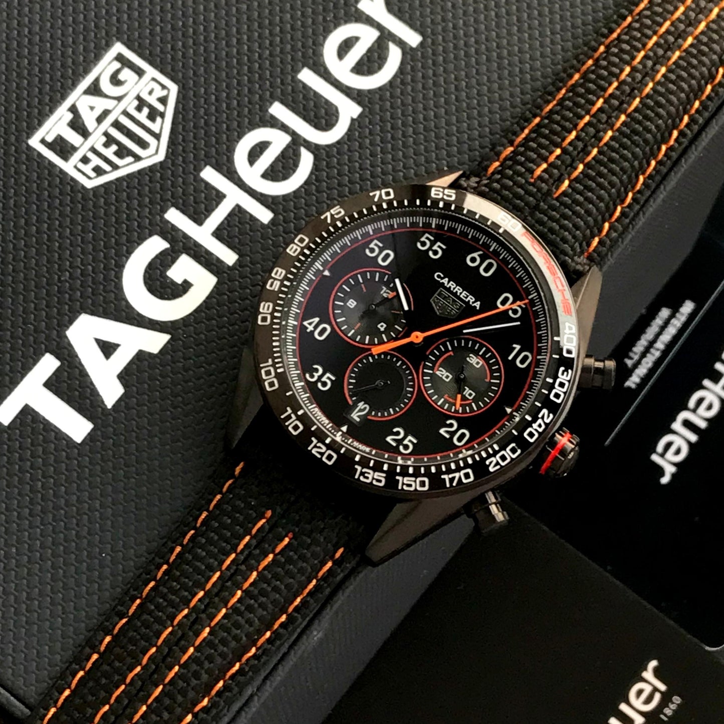TAG Heuer Carrera X Porsche Orange Racing Premium Men’s Watch 🤩