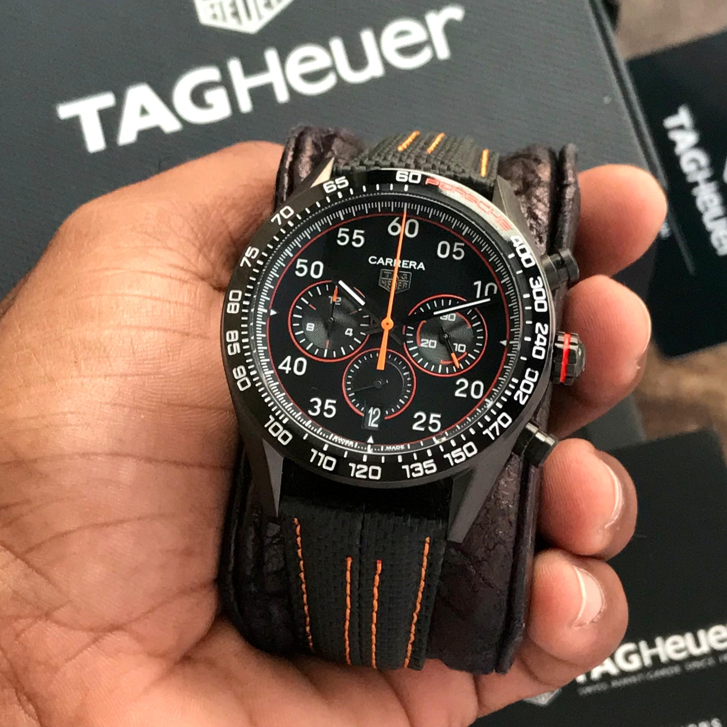TAG Heuer Carrera X Porsche Orange Racing Premium Men’s Watch 🤩