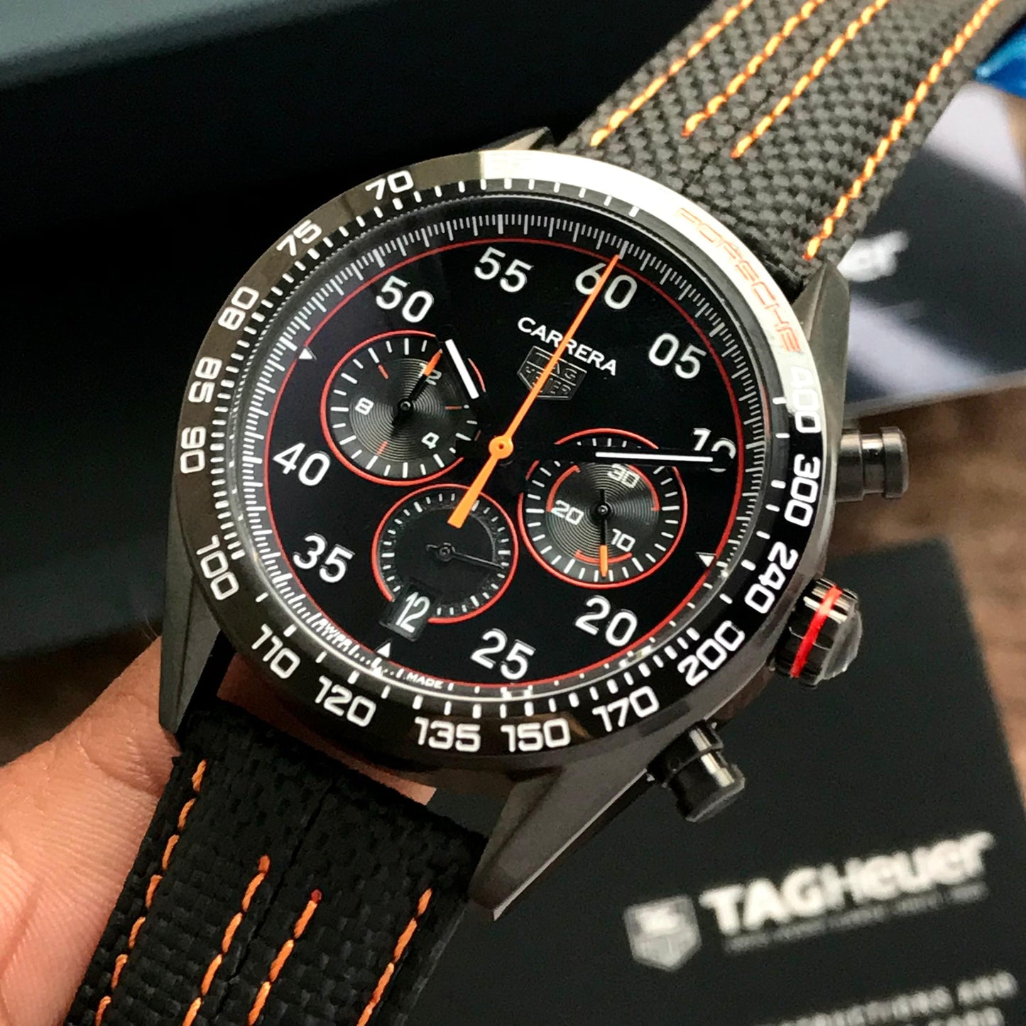TAG Heuer Carrera X Porsche Orange Racing Premium Men’s Watch 🤩