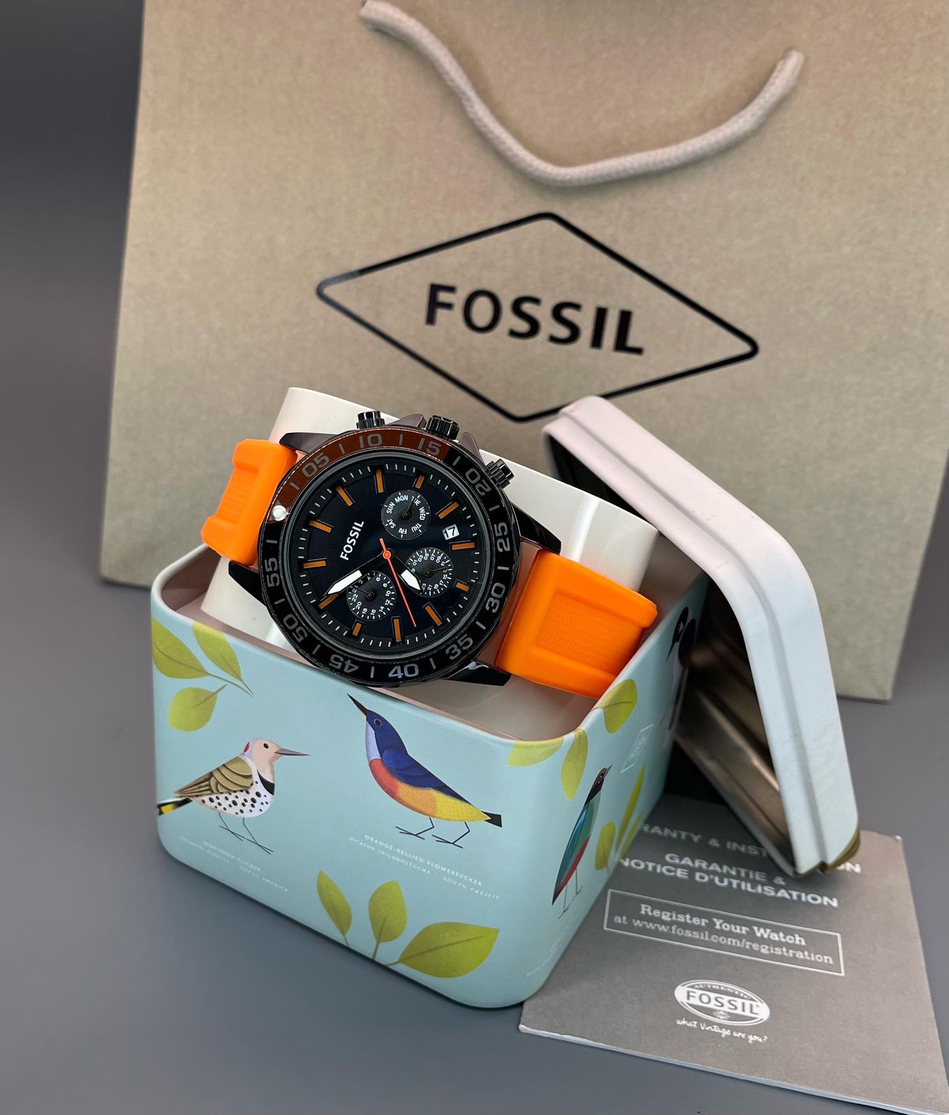 NEW Fossil Bannon Multifunction Silicone Mens Watch (BQ2501)