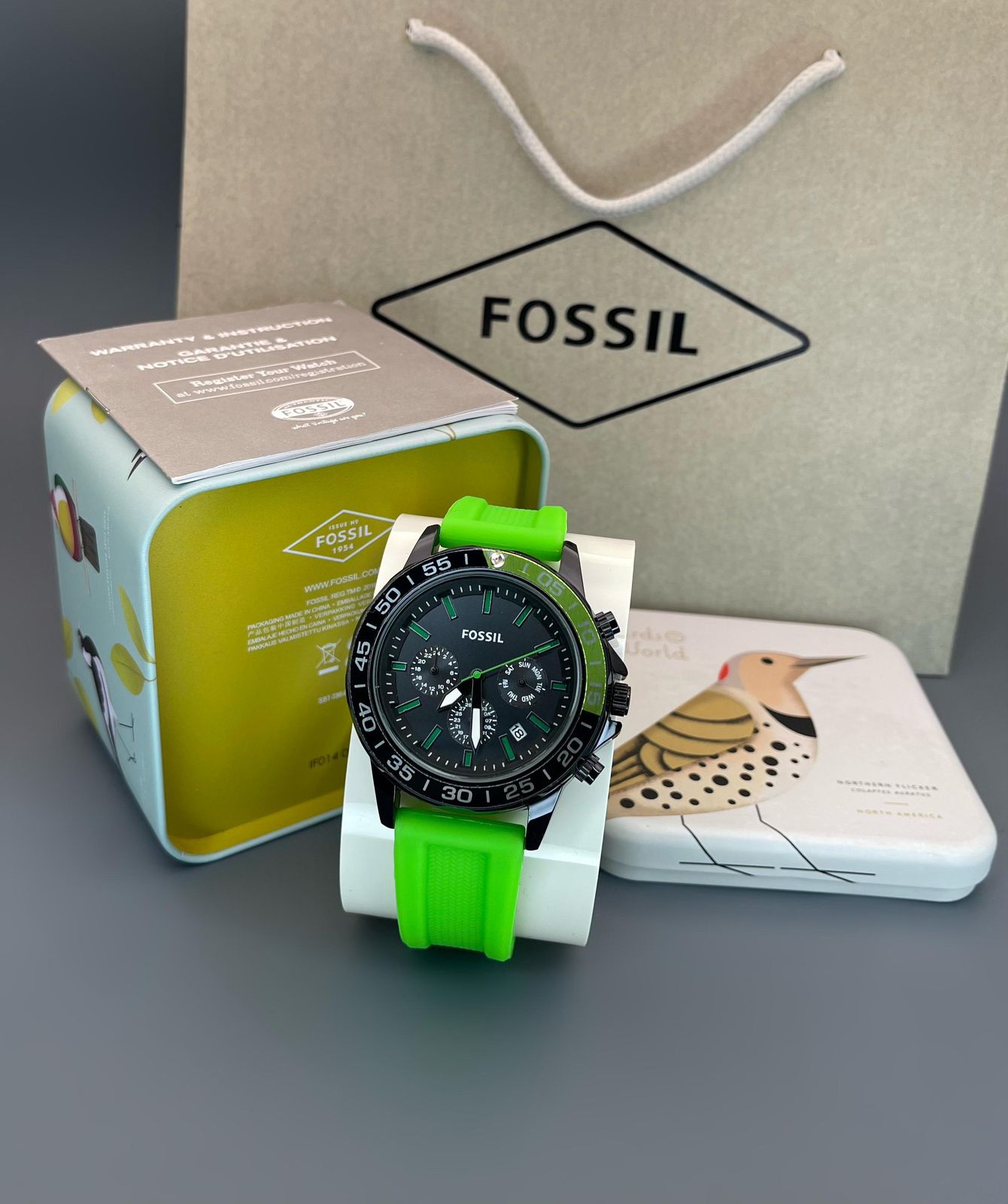 NEW Fossil Bannon Multifunction Silicone Mens Watch (BQ2501)
