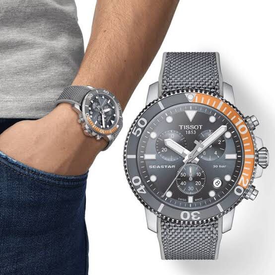 Tissot Seastar 1000 Chronograph Grey Dial Watch for men’s 🤩