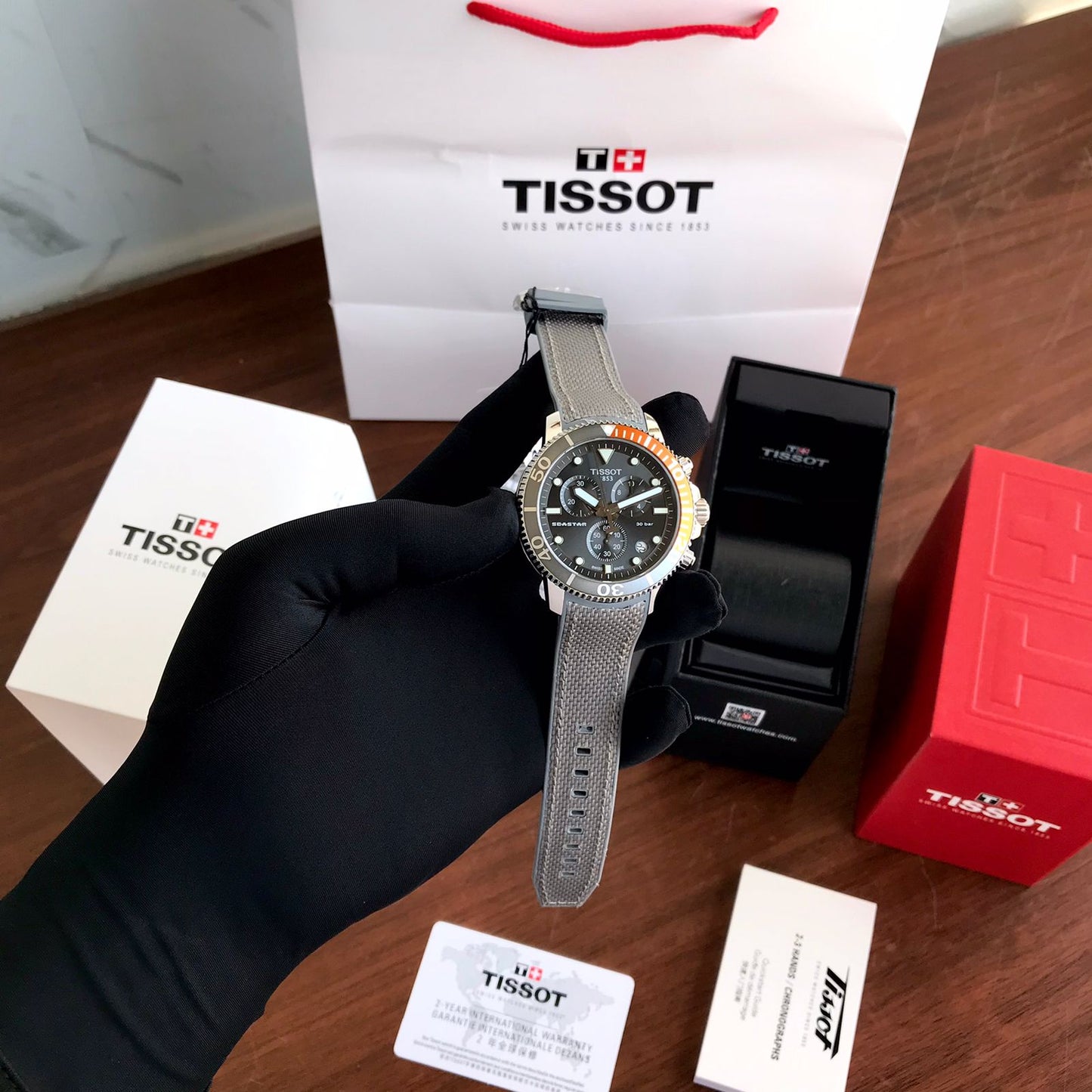 Tissot Seastar 1000 Chronograph Grey Dial Watch for men’s 🤩