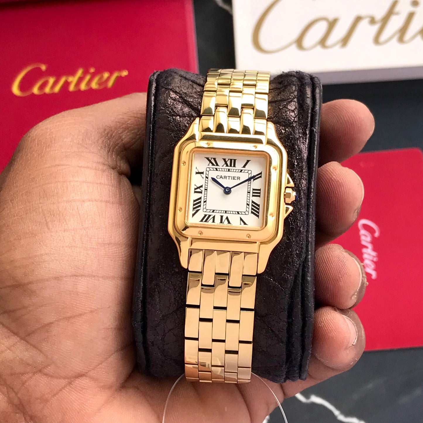 Cartier Panthere De Cartier Gold White Dial Japanese Quartz Women’s Watch 💕