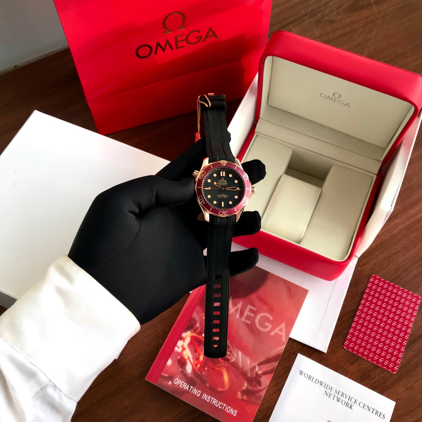 Omega Seamaster Diver 300M Bronze Gold Automatic Mens Watch 🤩