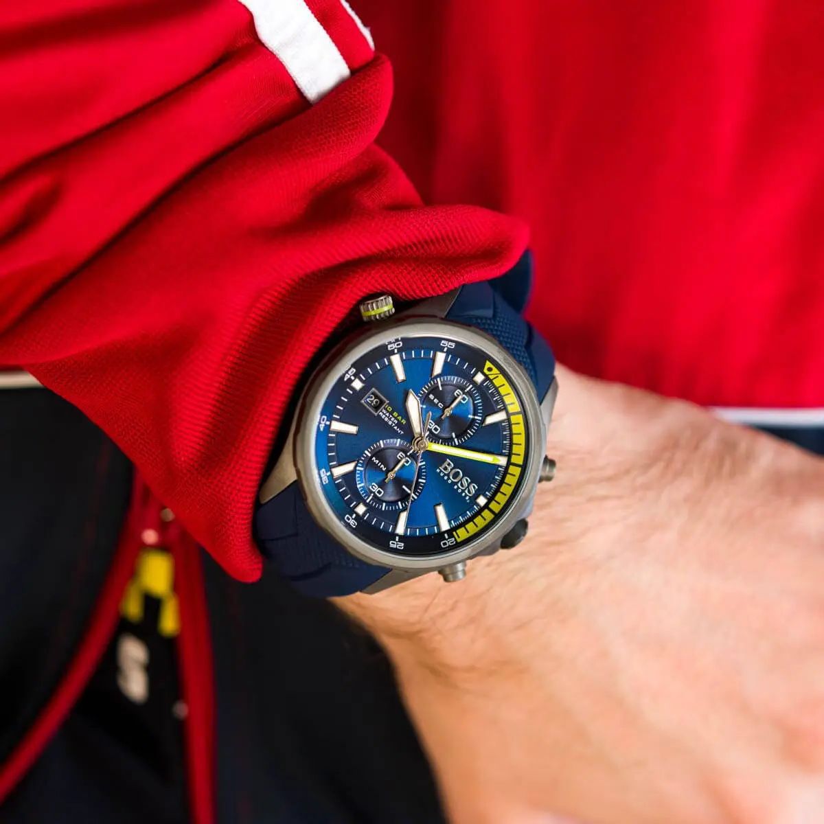 Hugo Boss Globetrotter 1513821 Chronograph’s Authentic Men Watch 🤩