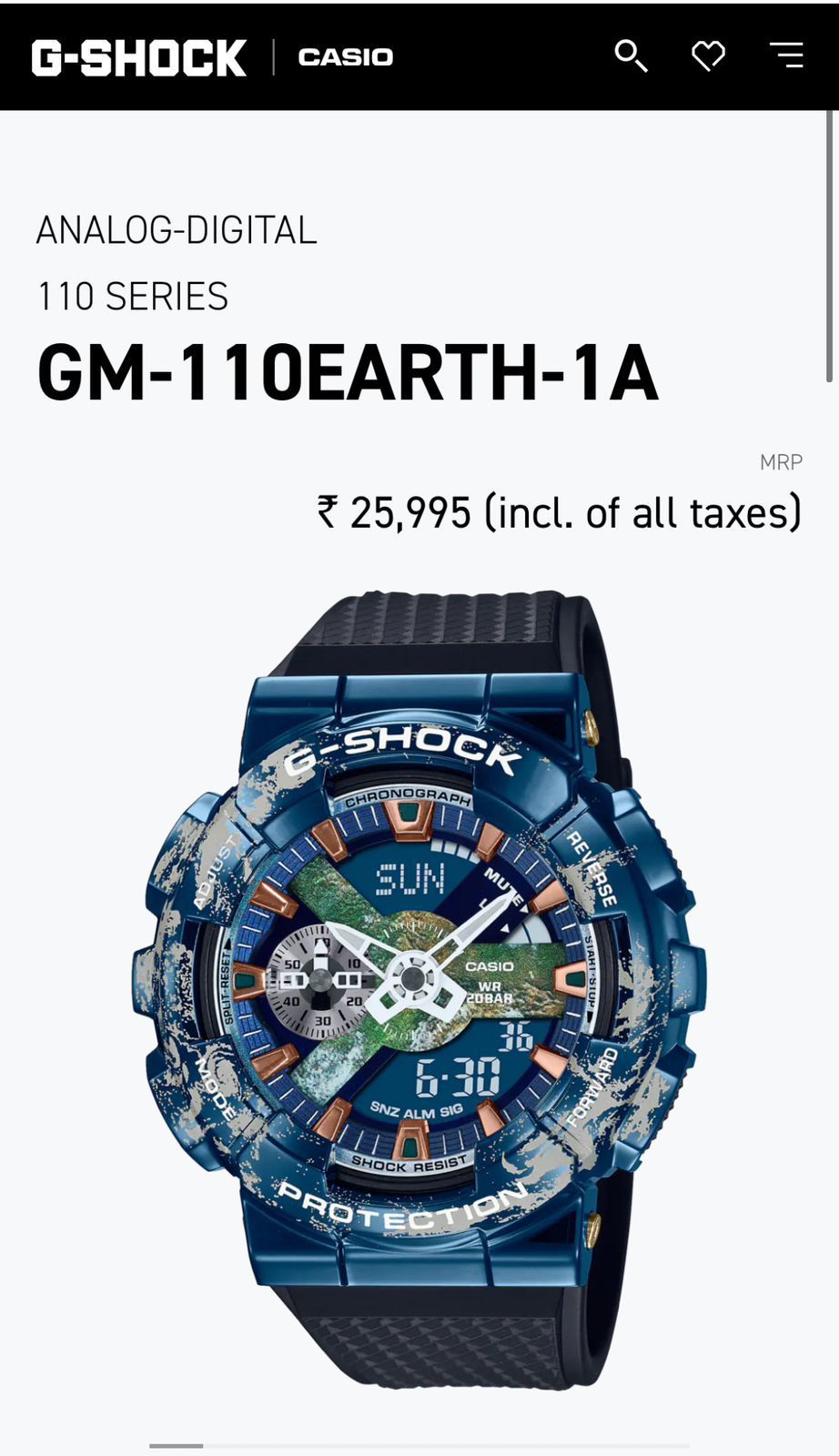Casio G-Shock  GM-110EARTH