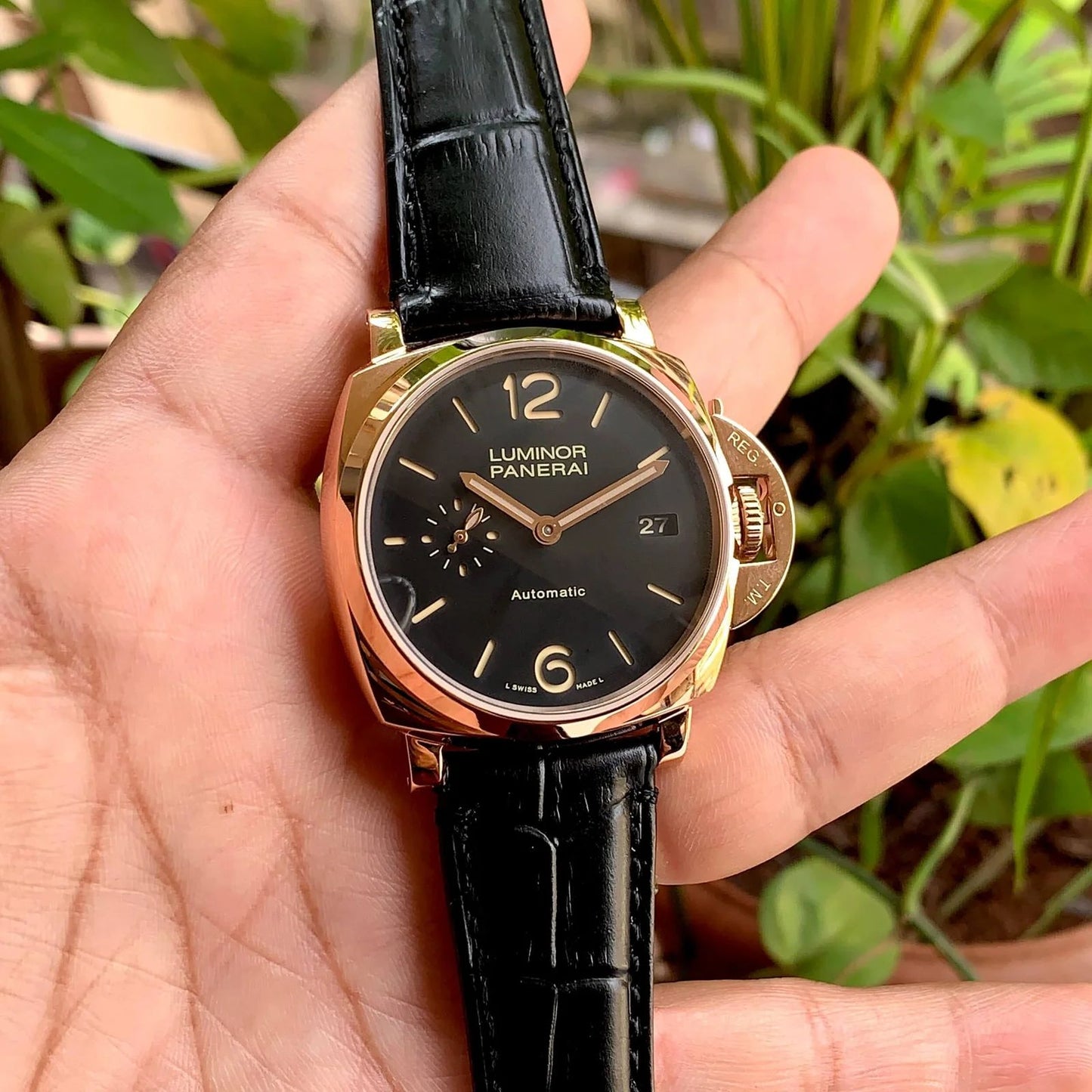 Buy Luminor Panerai Due PAM0908 Leather Strap | Premium Automatic Pure First Copy Watch – Maurya Watch India