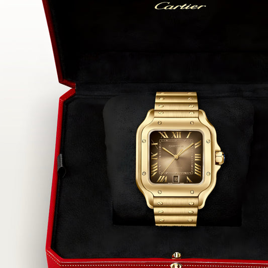 Wrist Roll with Ultra-Premium Cartier Santos Yellow Gold 
