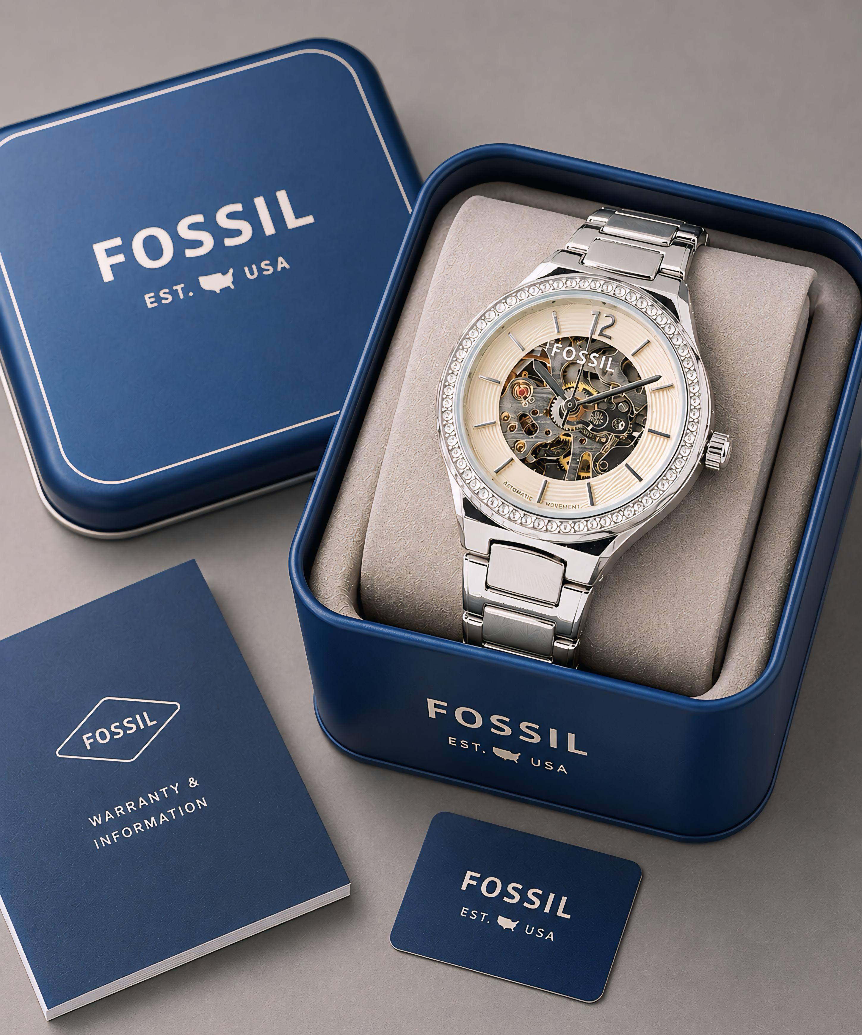 F_ossil Eevie Skeleton Premium Automatic  For Women
