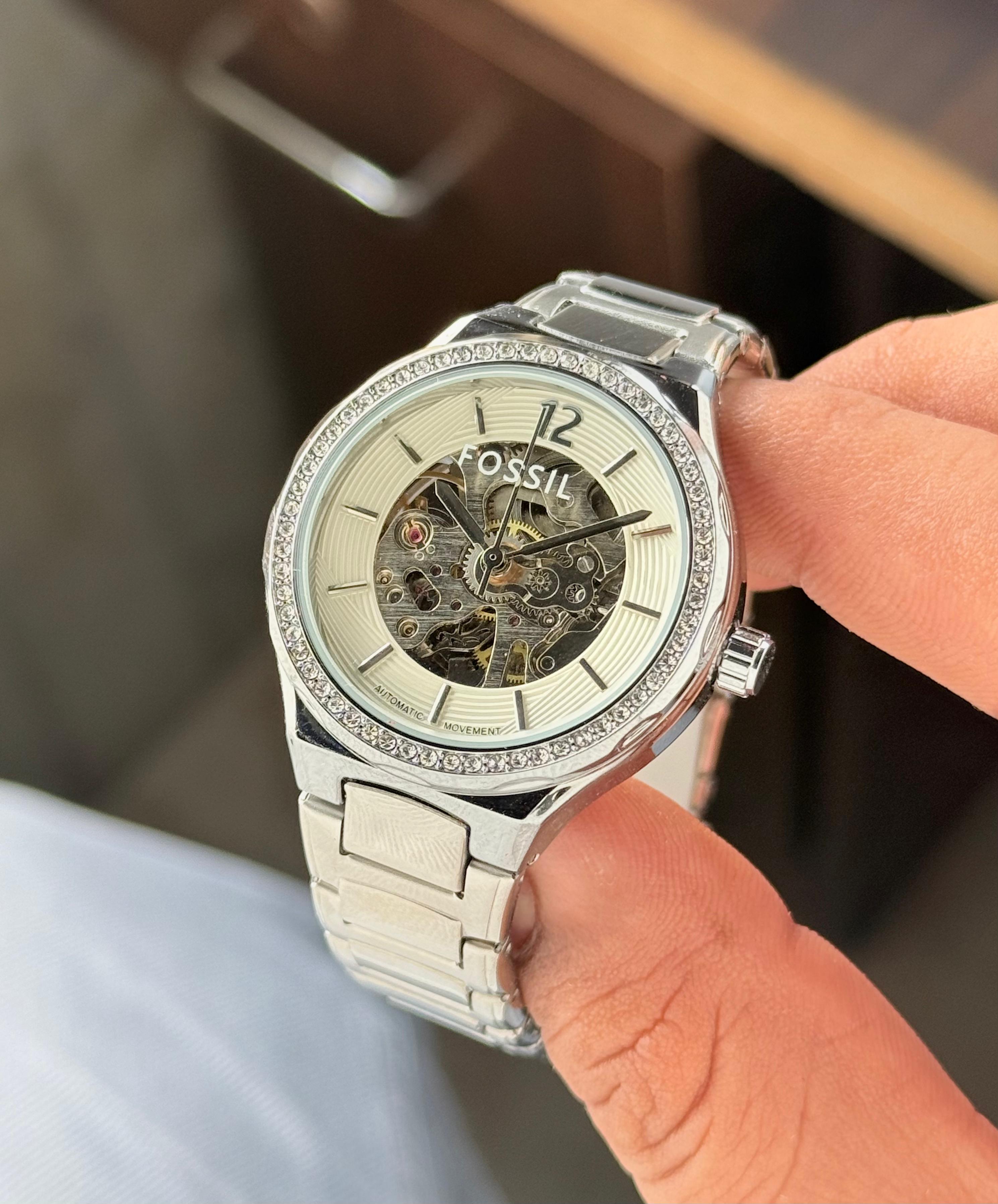F_ossil Eevie Skeleton Premium Automatic  For Women