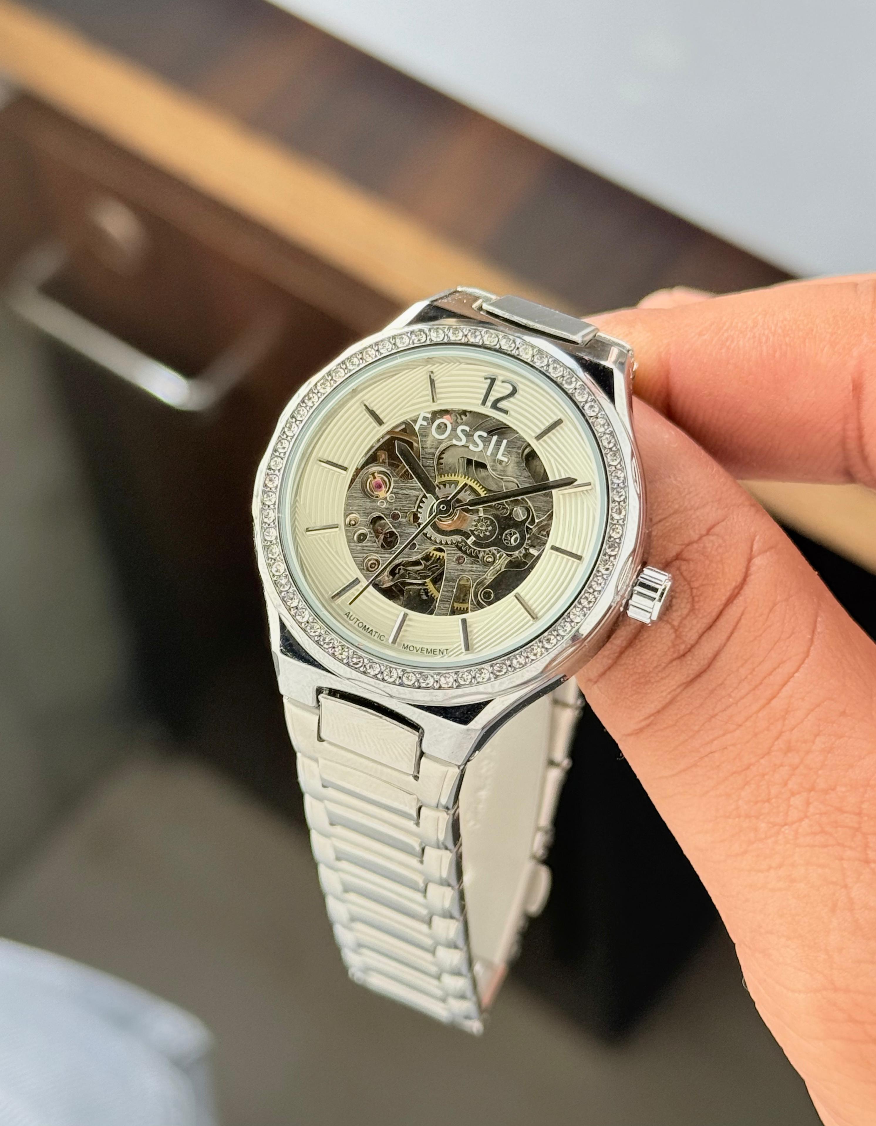 F_ossil Eevie Skeleton Premium Automatic  For Women