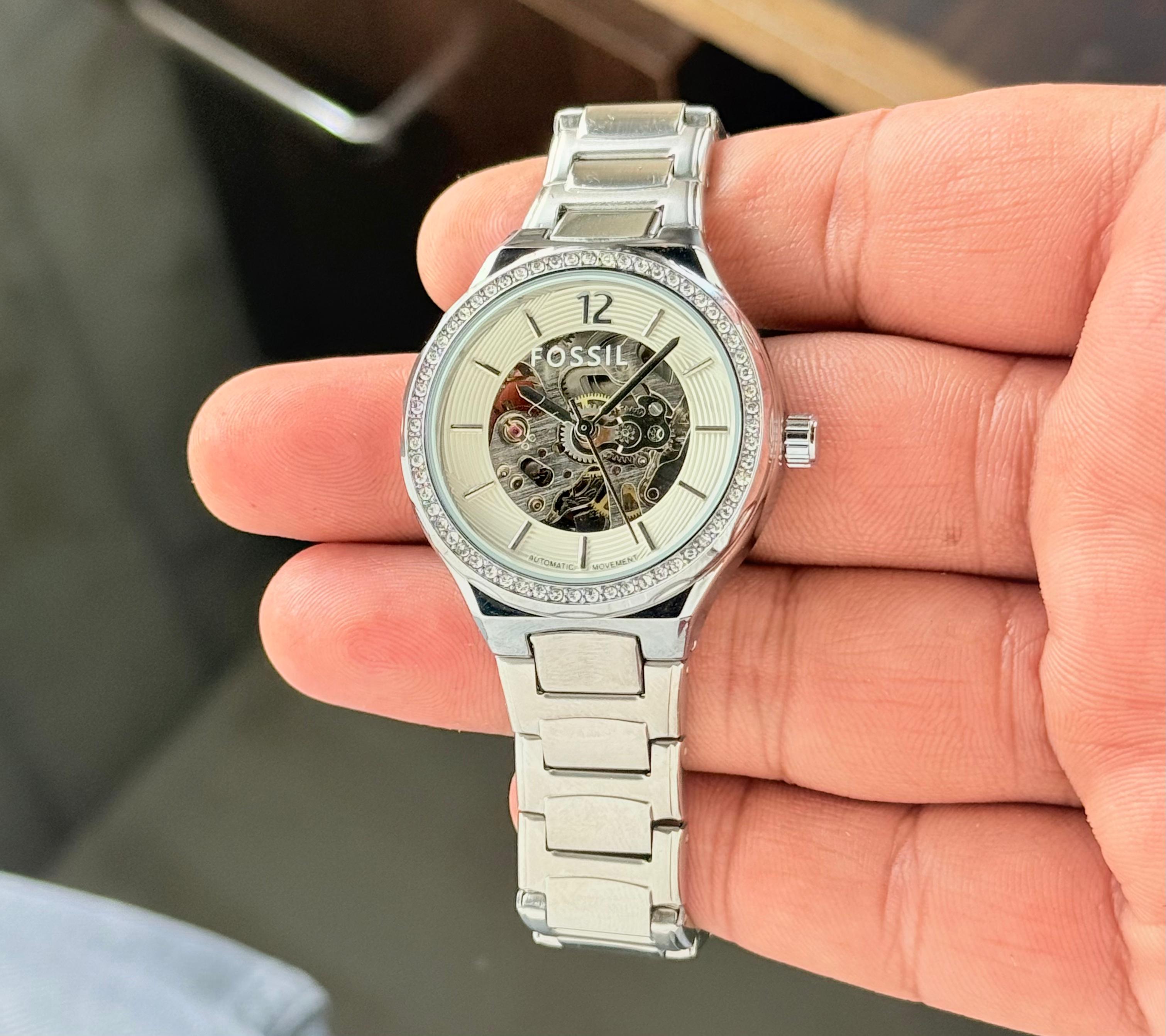 F_ossil Eevie Skeleton Premium Automatic  For Women