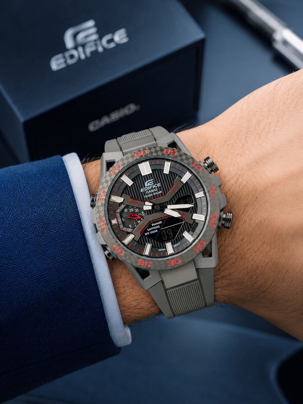 E_difice Casion Sospensione ECB-2000PB-1A Digital Analog for men