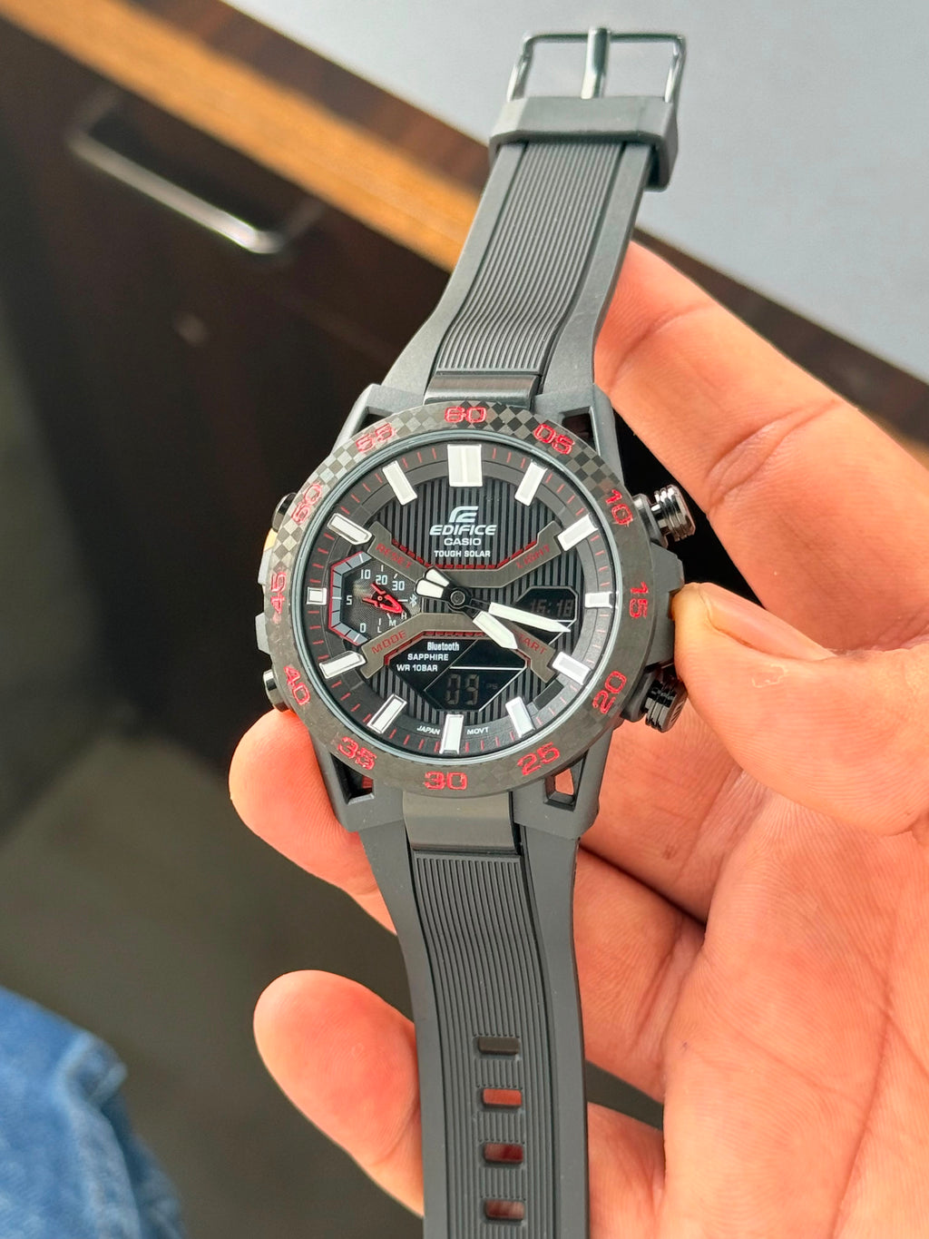 E_difice Casion Sospensione ECB-2000PB-1A Digital Analog for men