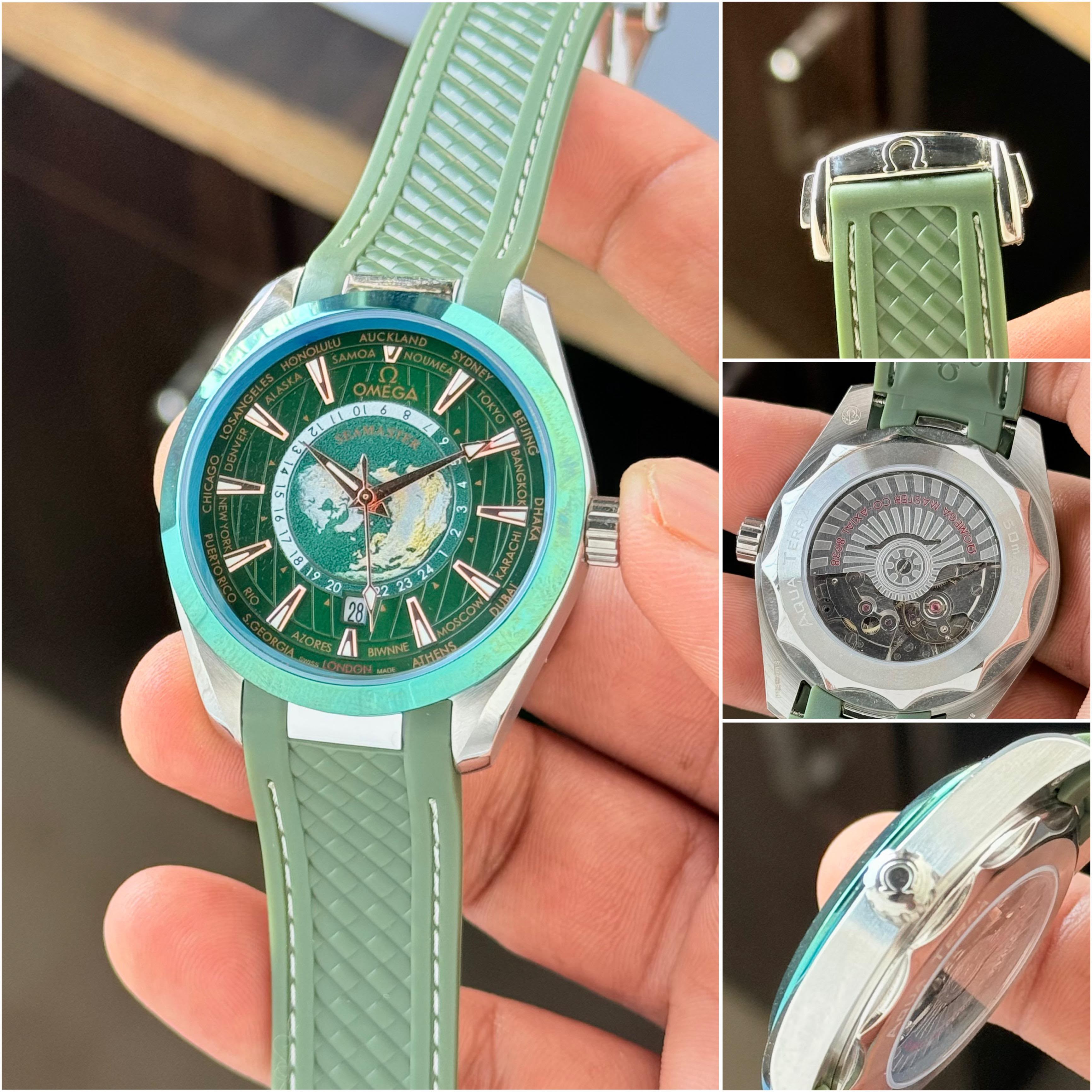 O_MEGA Aqua Terra Co-Axial Chronometer WORLDTIMER