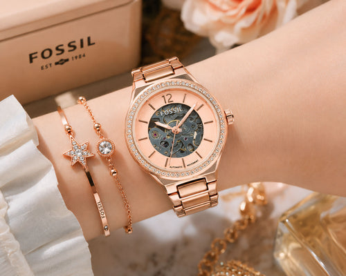 F_ossil Eevie Skeleton Automatic Original Model Collection For Women❣️