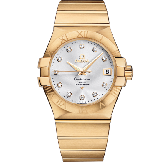 Buy OMEGA Constellation Rosegold Metal Strap | Premium Automatic Pure First Copy Watch – Maurya Watch India