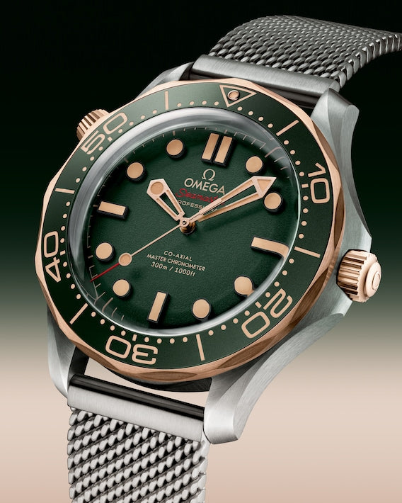 Buy OMEGA Seamaster Diver 300M Deep Green Mesh Chain | Premium Automatic Pure First Copy Watch – Maurya Watch India